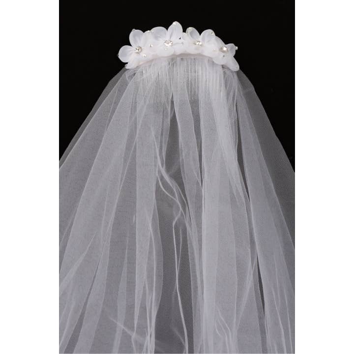 Kid's Dream - Vendita all'ingrosso Diadema - Bambini - Velo a pettine floreale1