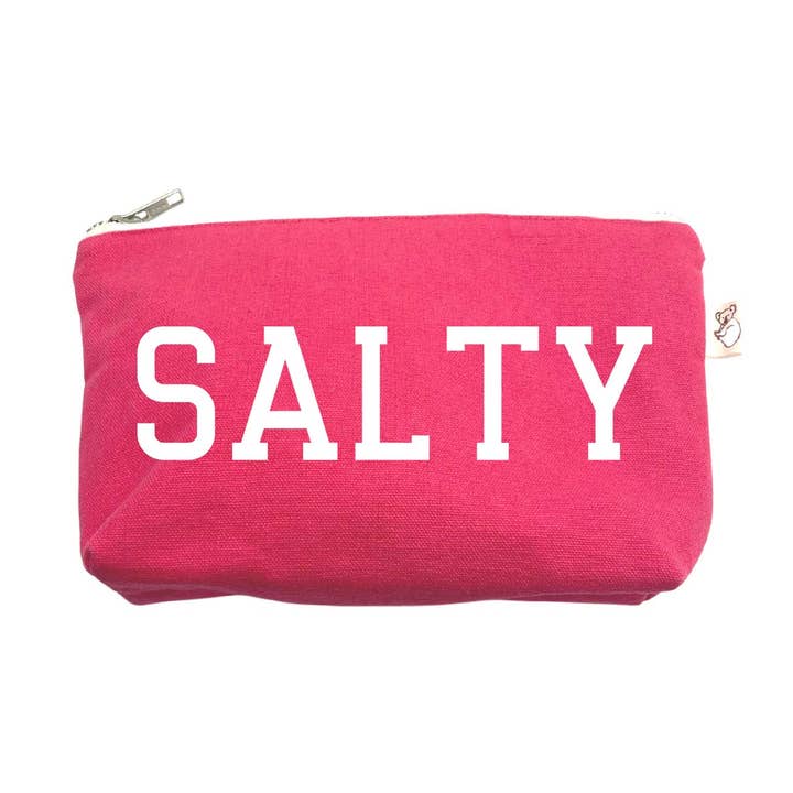 Hot Pink Makeup Bag - White Salty for wholesale by Quilted Koala
