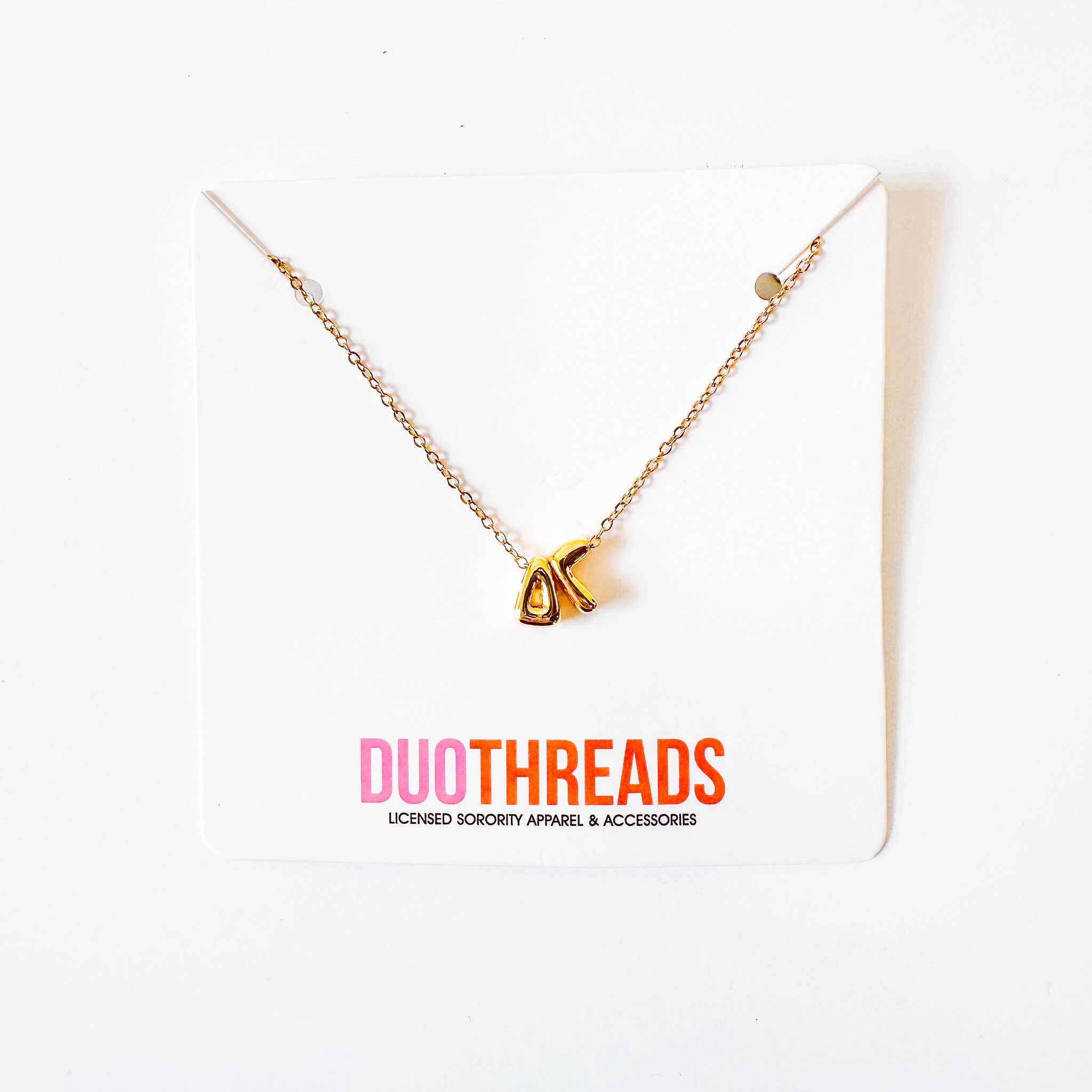 Duo Threads - Wholesale Pendant/Charm Necklace - Bubble Letter Sorority Necklace14