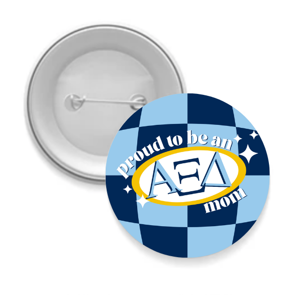 Sarahndipity Shop - Wholesale Lapel Pin/Button - Sorority Mom Button - Proud to Be Checkered17