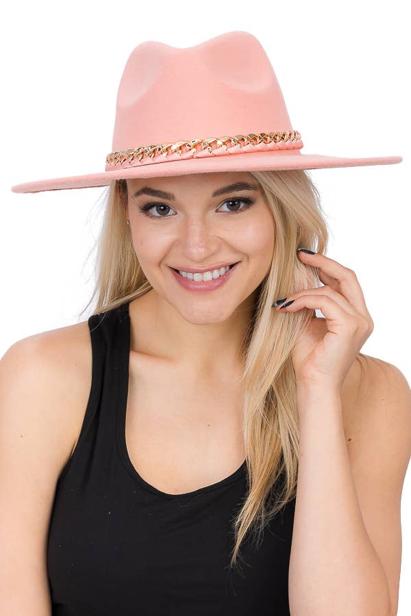 Cap Zone – Fedora - Mulher por atacado – Chapéu Monocromático Revelado Corrente Cubana Larga Feltro Chapéu6