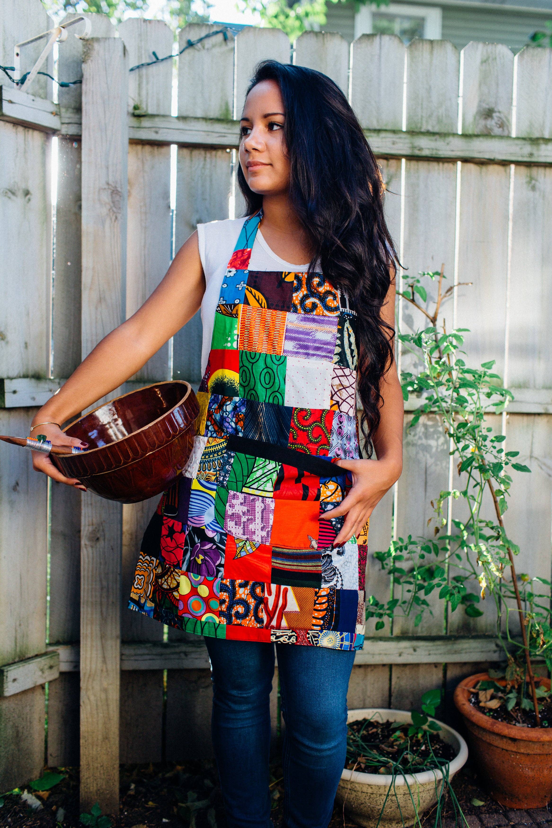 Grain of Rice Project - Wholesale Apron - Patchwork Apron4