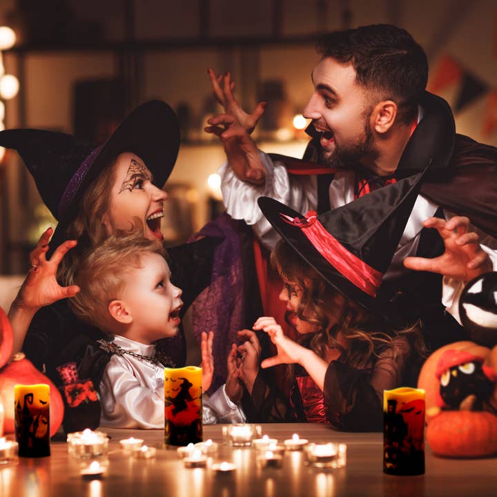 The Twiddlers – wholesale Flameless candle – 3 Halloween Real Wax Flameless Candles, LED Battery Operated4