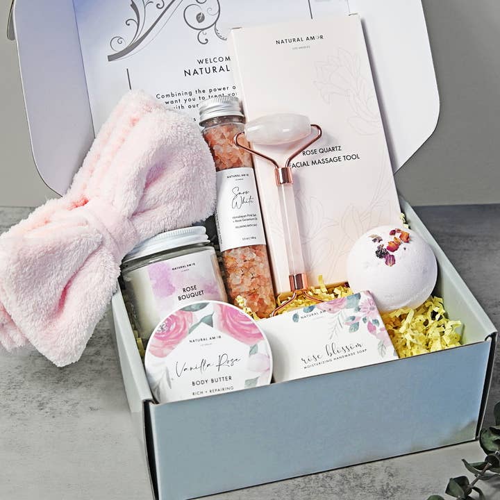 Natural Amor LLC - Vente Set de bain et corps - Coffret Cadeau Bain Spa| Coffrets Cadeaux Soins de la Peau Naturels14