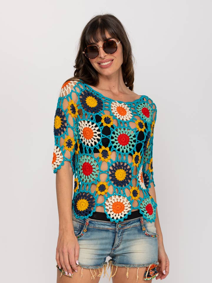 CROCHET JERSEY JA2602J for wholesale by Peace & Love (CALAO IMPORT EXPORT S.L.)