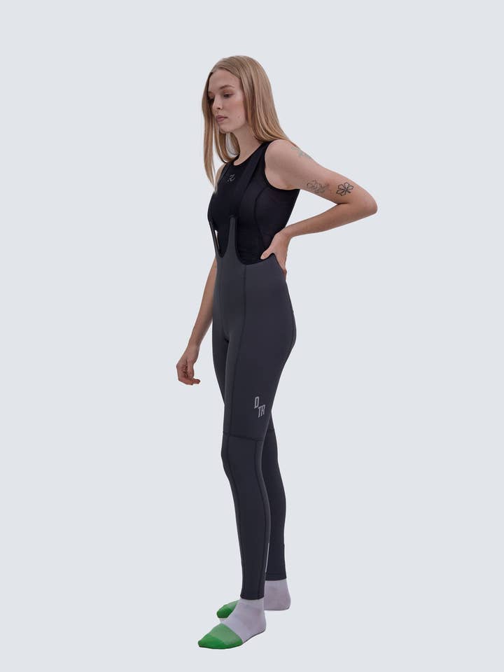 Down The Road - Wholesale Athletic/Lounge Leggings - Women's - Women's Elite Bib Tights - Stone Grey3