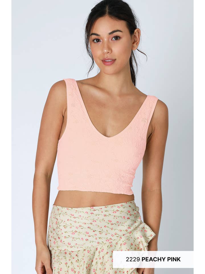 NIKIBIKI - Wholesale Tank Top - Women's - NS8309 - Lace V Neck Tank Top
