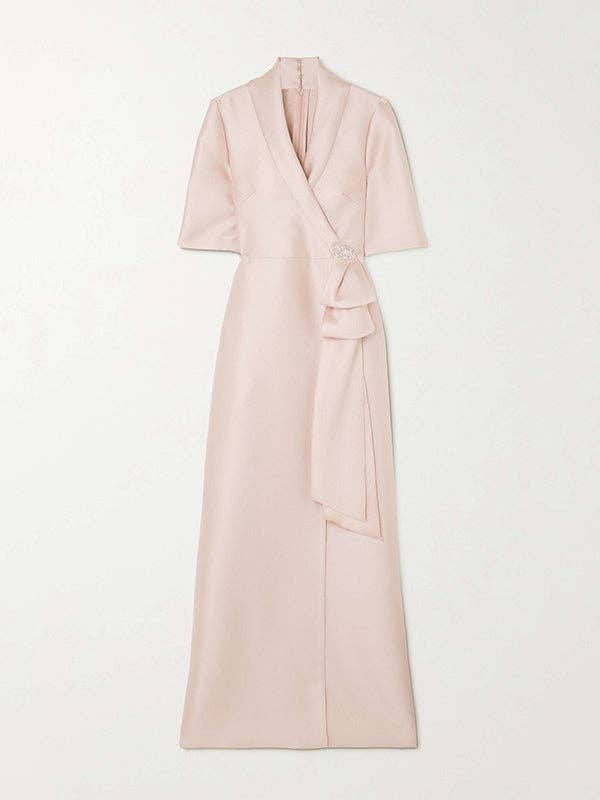 UZ Wholesale Store - Wholesale Gown - Women's - Solid Color Split-Joint Loose V-Neck Maxi Evening Dresses10