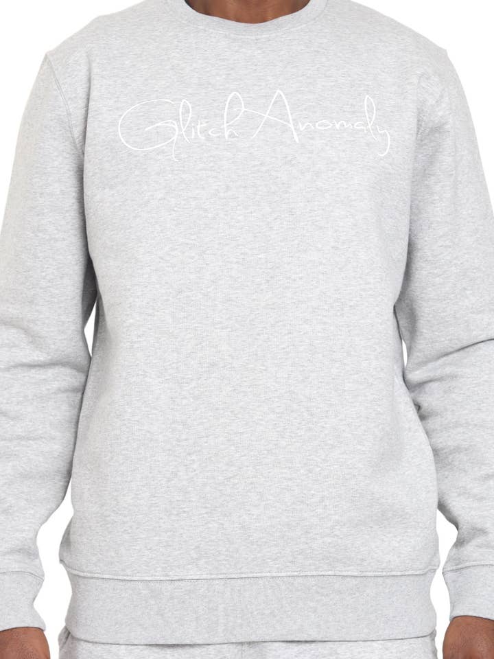 Heather Grey Signature Sweatshirt voor wholesale door Glitch Anomaly