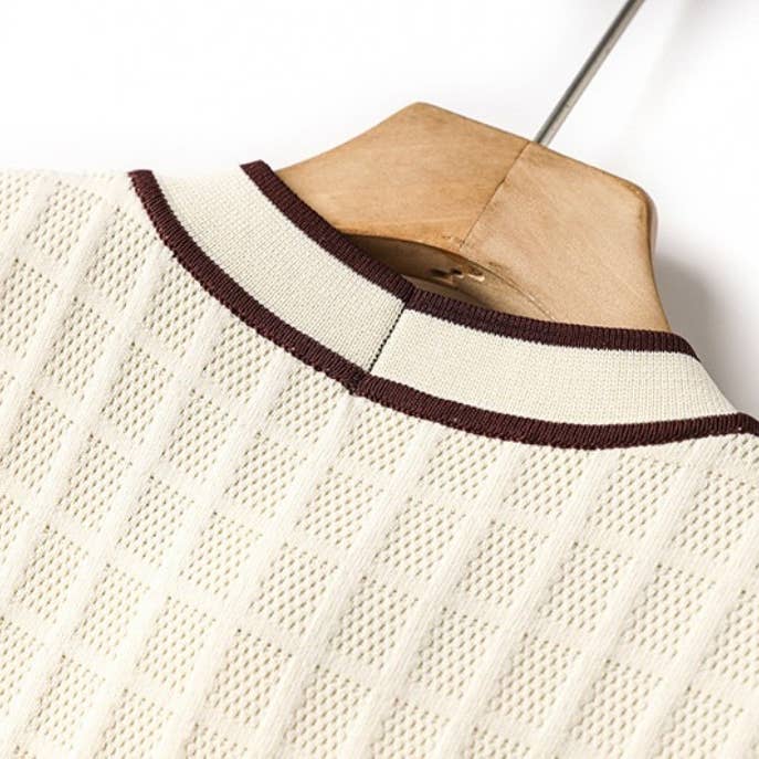 Productseeker - Wholesale Dress – Women's - DR831Y Elegant Cream Knit Bow-Tie Trim A-Line Dress7