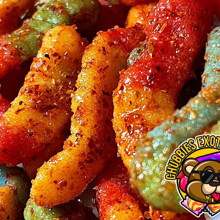 CHUBBIES EXOTIC SNACKS - Wholesale Gummy - Dulce Enchilados Sour Gummy Worms - Spicy Gummy Worms