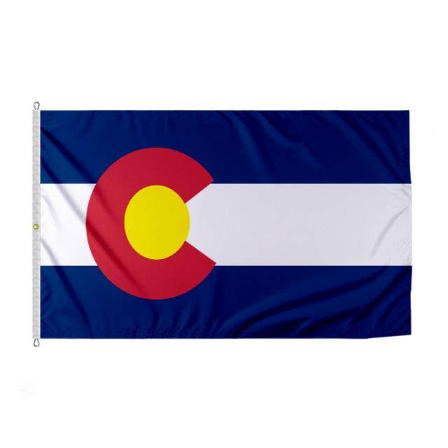 Drapeau de l'État du Colorado AGAS 8x12 ft - Imprimé en nylon 200D pour la vente par AGAS MFG INC