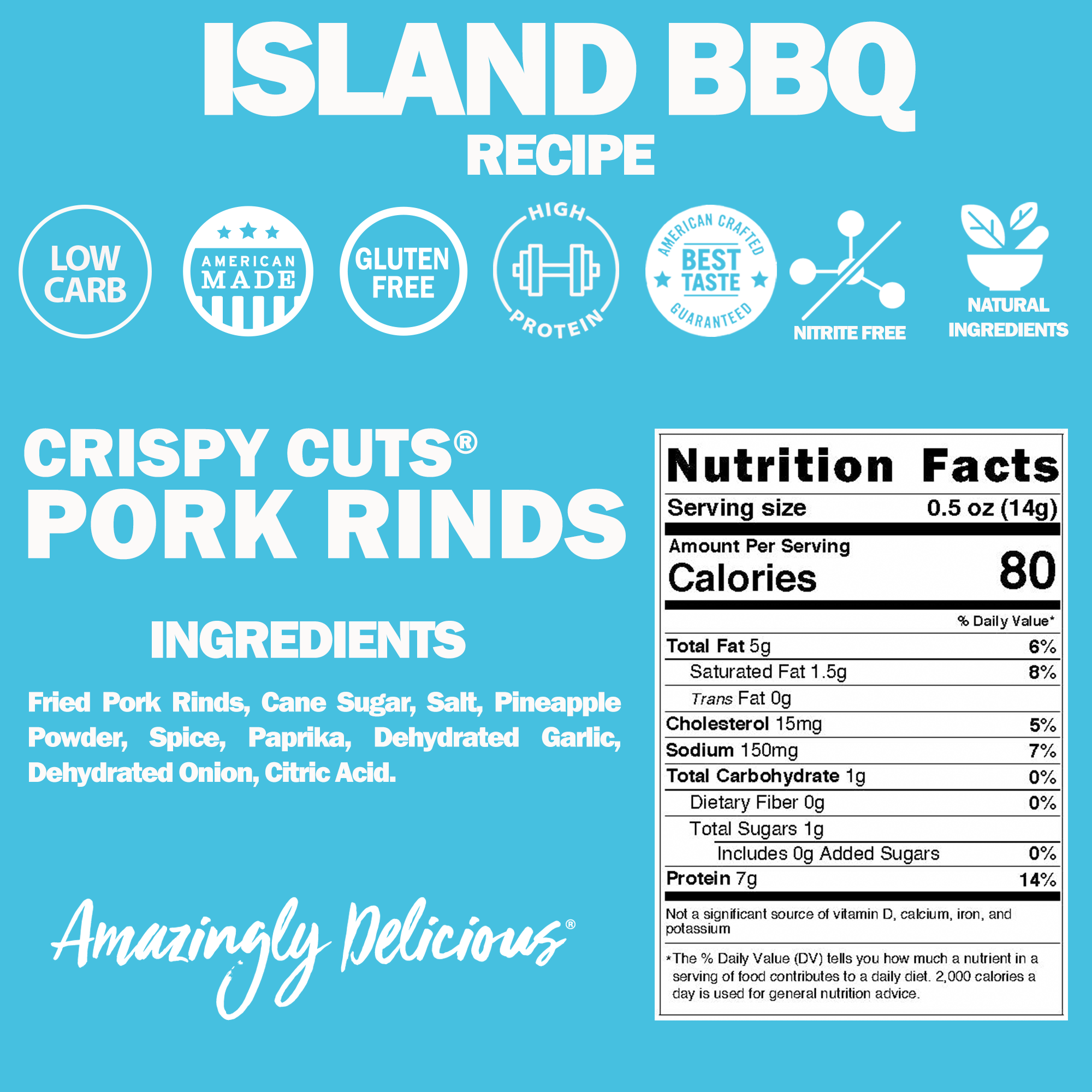 FIELD TRIP - Wholesale Puffed Snack - Crispy Cuts Island BBQ Pork Rind (2.5oz)5