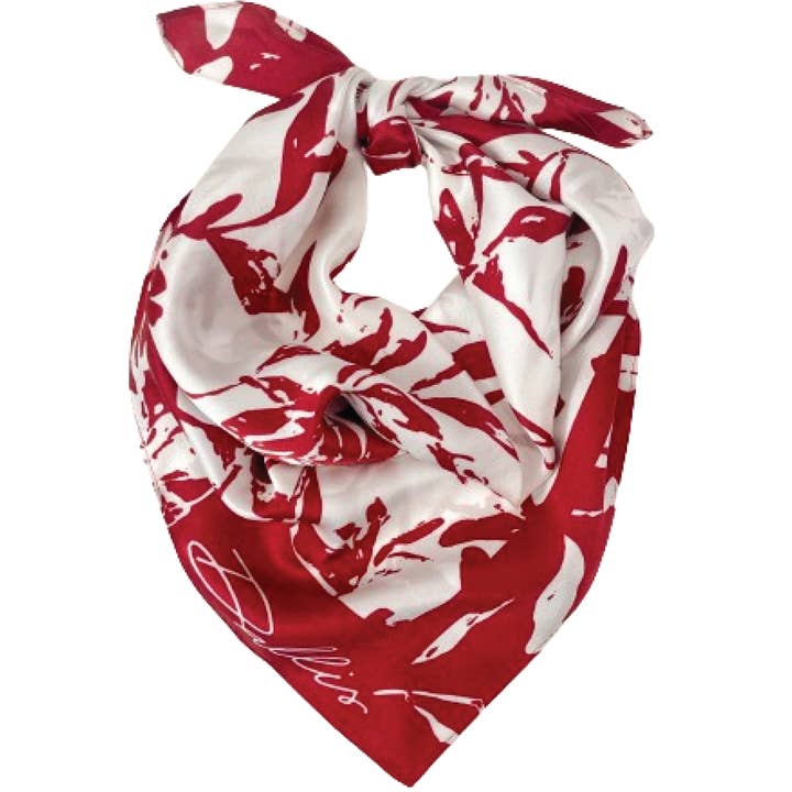 Dallis Foshee Art & Design, LLC - Wholesale Scarf - Women's - Crimson + White Gameday Scarf0