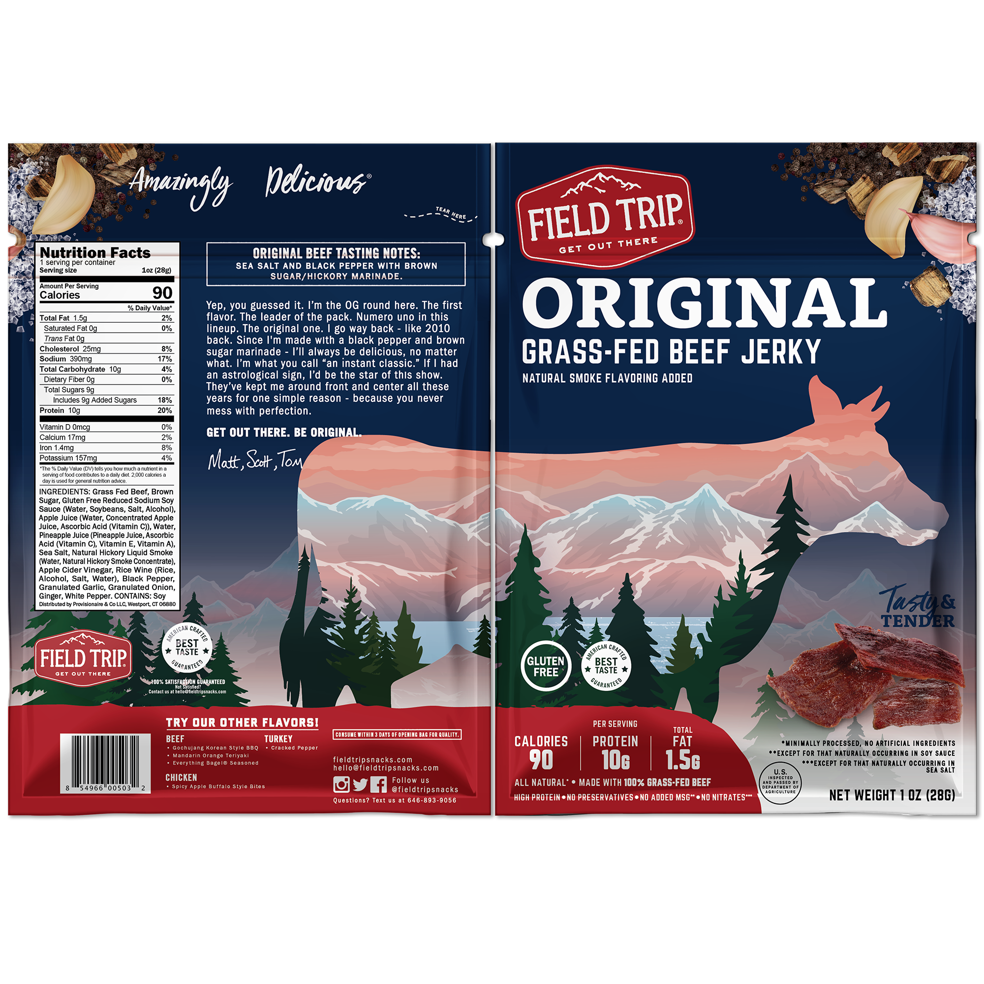 FIELD TRIP - Wholesale Jerky - Original Beef Jerky (1oz)1