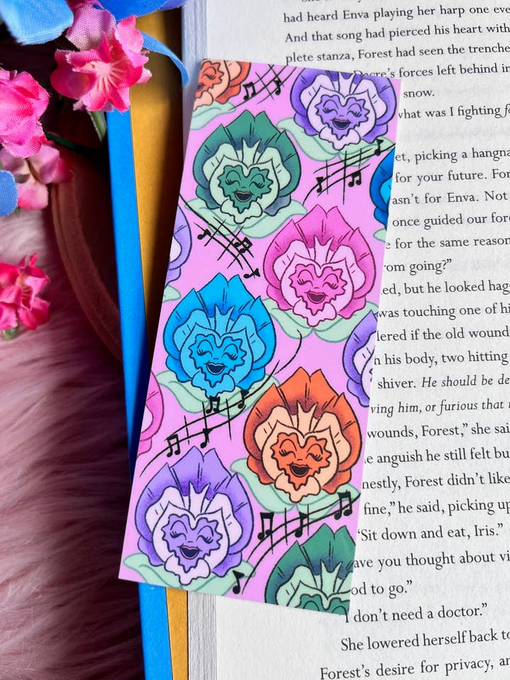 Pansies Bookmark | Wonderland Bookmark | Flower Bookmark for wholesale by Alicia's Wonderland