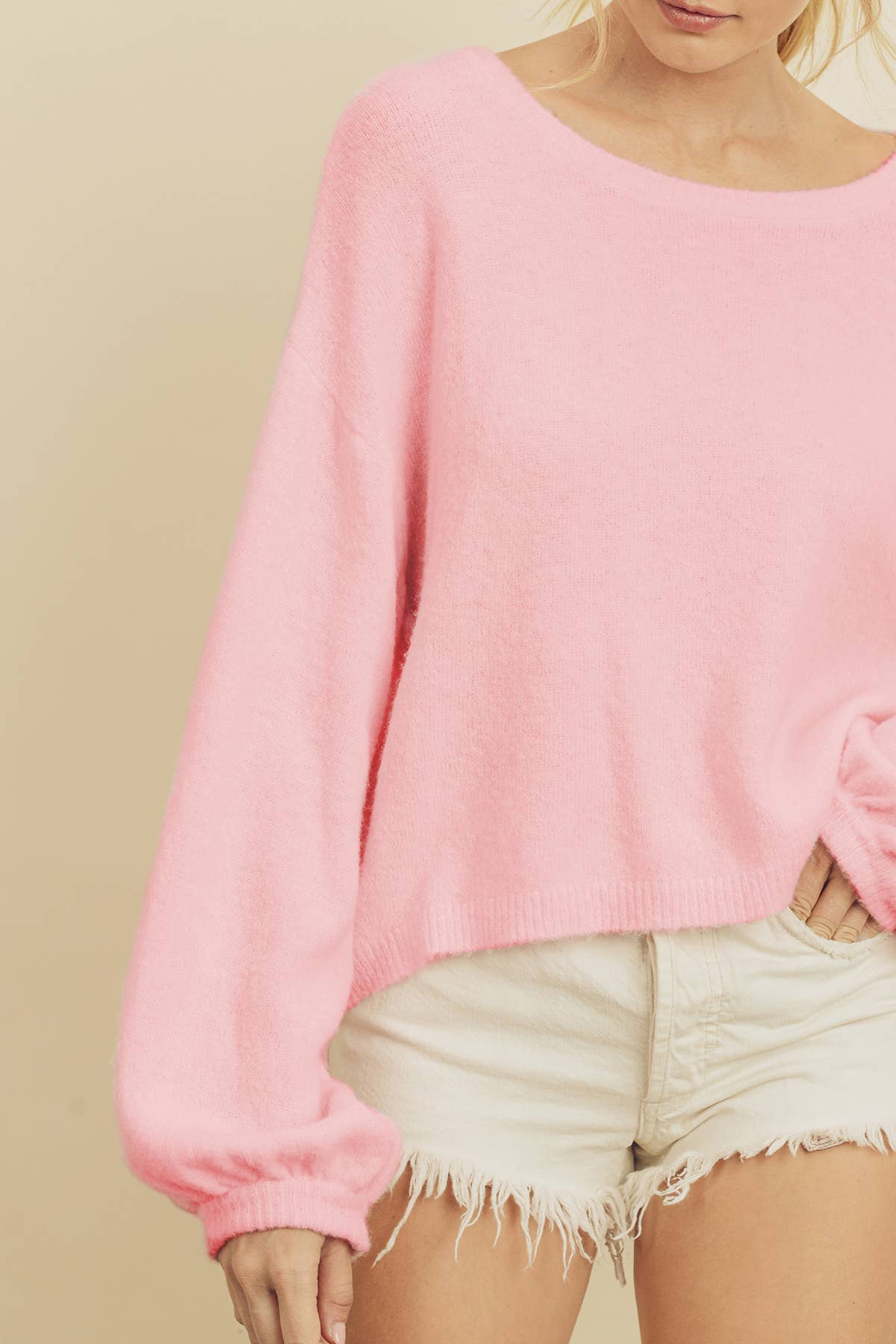 Dress Forum – wholesale Knitted jumper – Women′s – FW2546 Soft Bubble Sleeve Sweater27