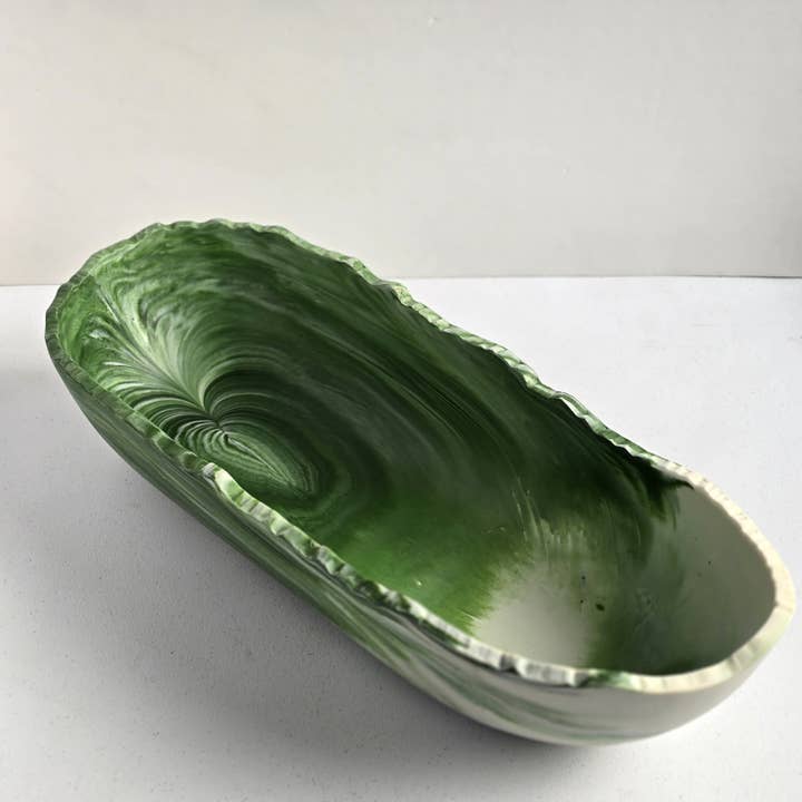 Gibb & Daan - Wholesale Serve Bowl - Large Resin Trough - Entryway Catchall - Decorative Bowl27