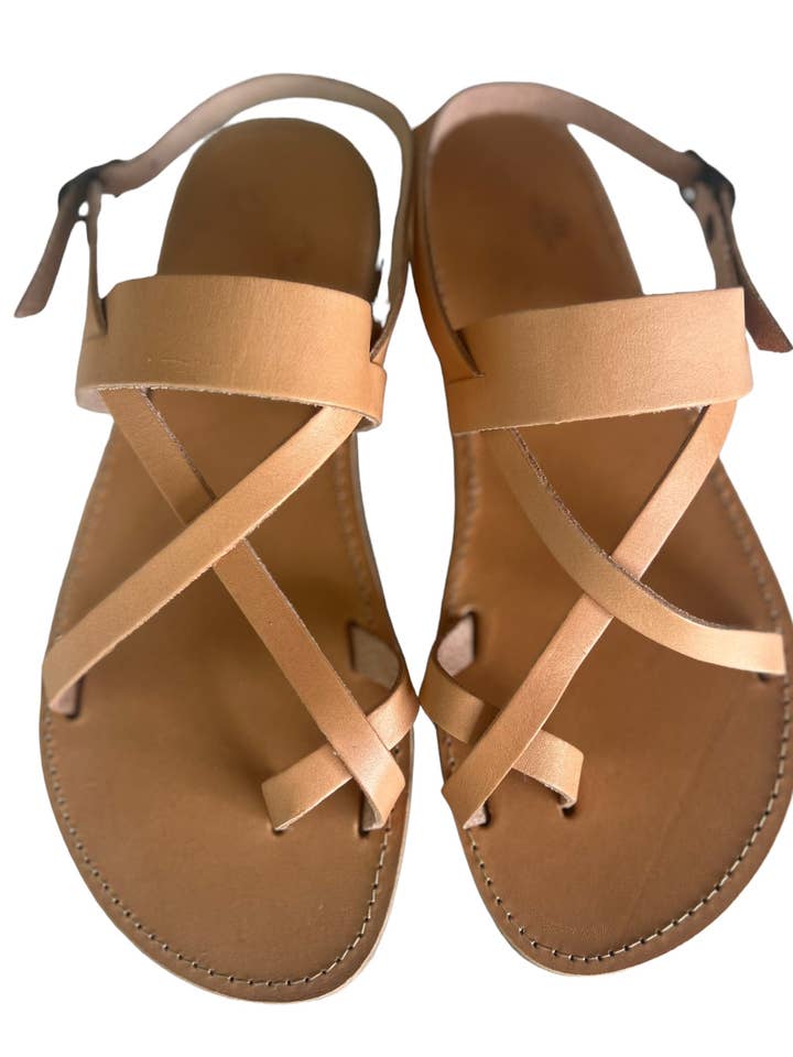 Olympia Sandal- Natural för wholesale av Georgia On My Mind