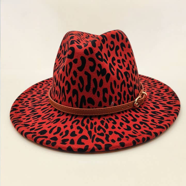 ACCITY - Wholesale Fedora - Women's - WOMEN WARM AND SIMPLE LEOPARD PANAMA HAT_CWAH070415