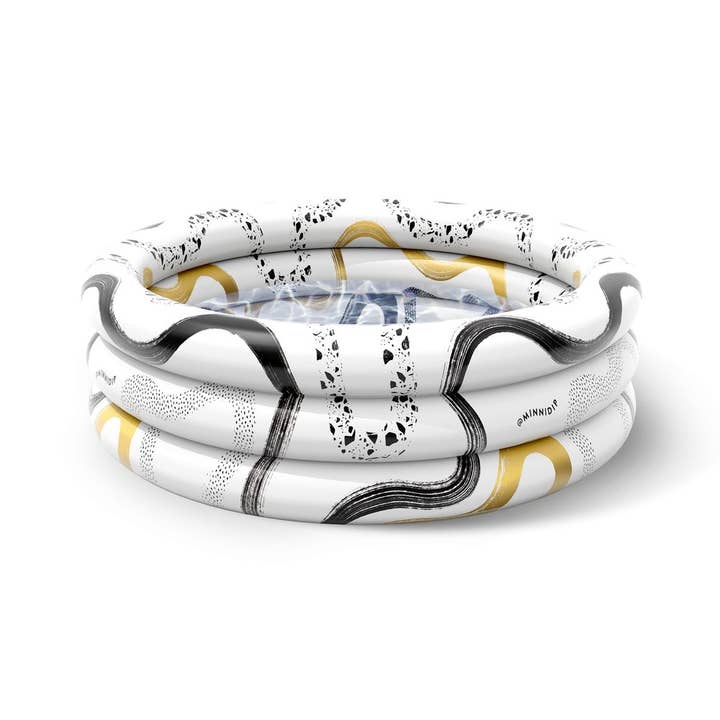 Black Minnidip Pool in Gilded Marble for wholesale on Faire1