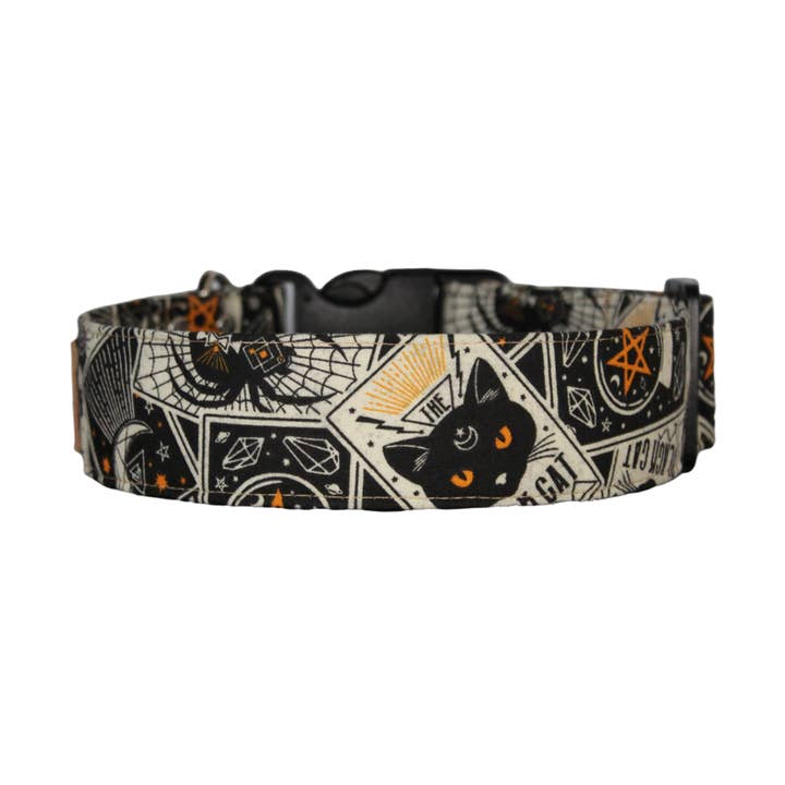 Handmade Halloween Dog Collar – Adjustable, Cotton, Washable for wholesale by Paper Chasing Collars Dog Accessories