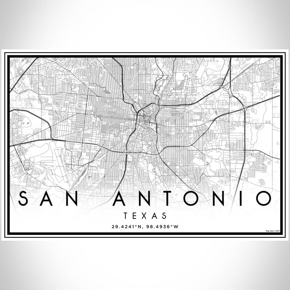 JACE.design - Wholesale Art Print - San Antonio TX Map Print Classic3