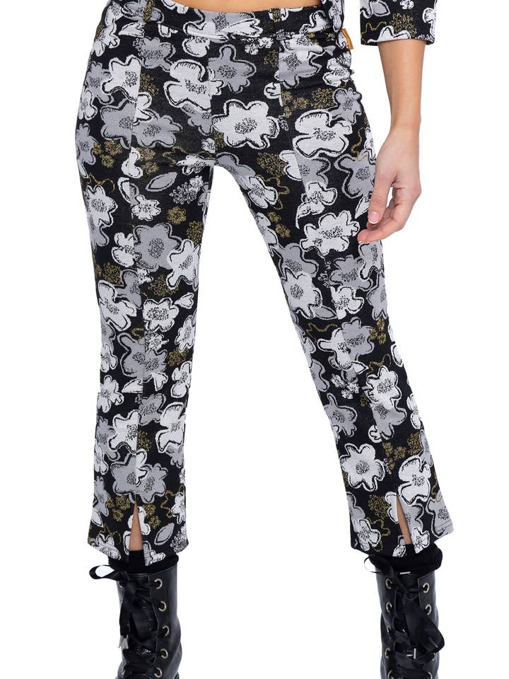 Calças retas com estampa floral Ambigu S-XXL por atacado de Mamatayoe