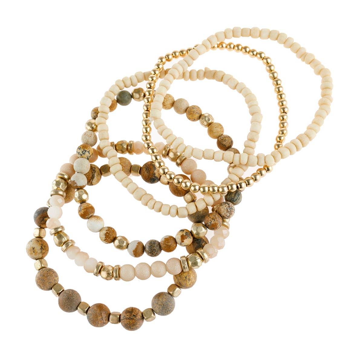 MYS Wholesale Inc - Wholesale Beaded Bracelet - Natural Stone Mixed Beads Charm Bracelet2