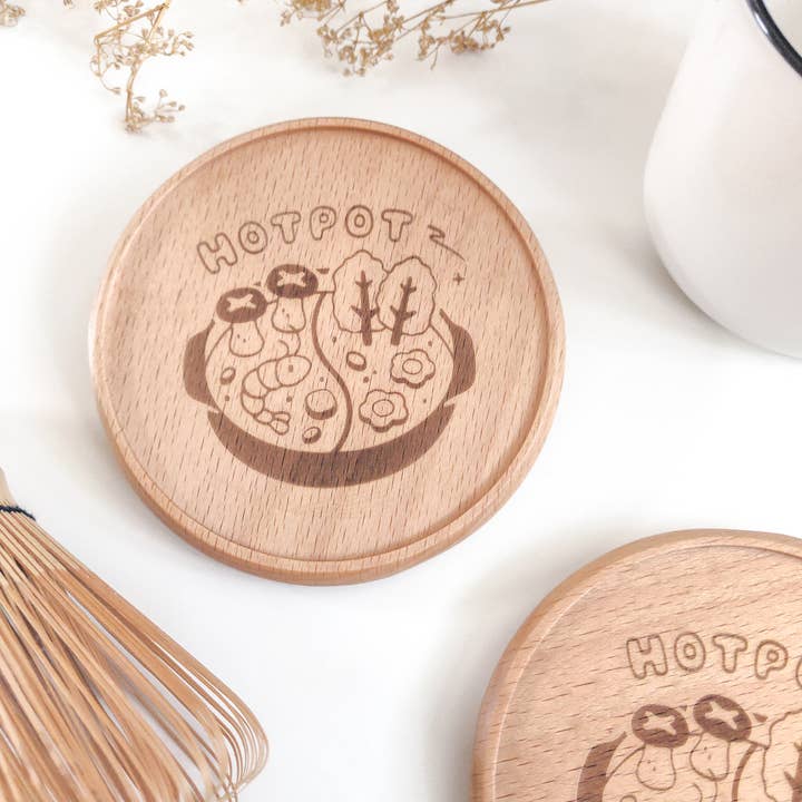 Hotpot Wooden Coaster for wholesale by Poyura