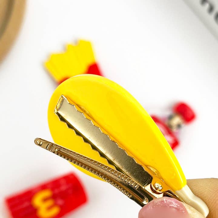 TheDivaSoap - Wholesale Hair Clip - Women's - Fun & Stylish Coke Fries Duckbill Clip, Eco-friendly Claw5