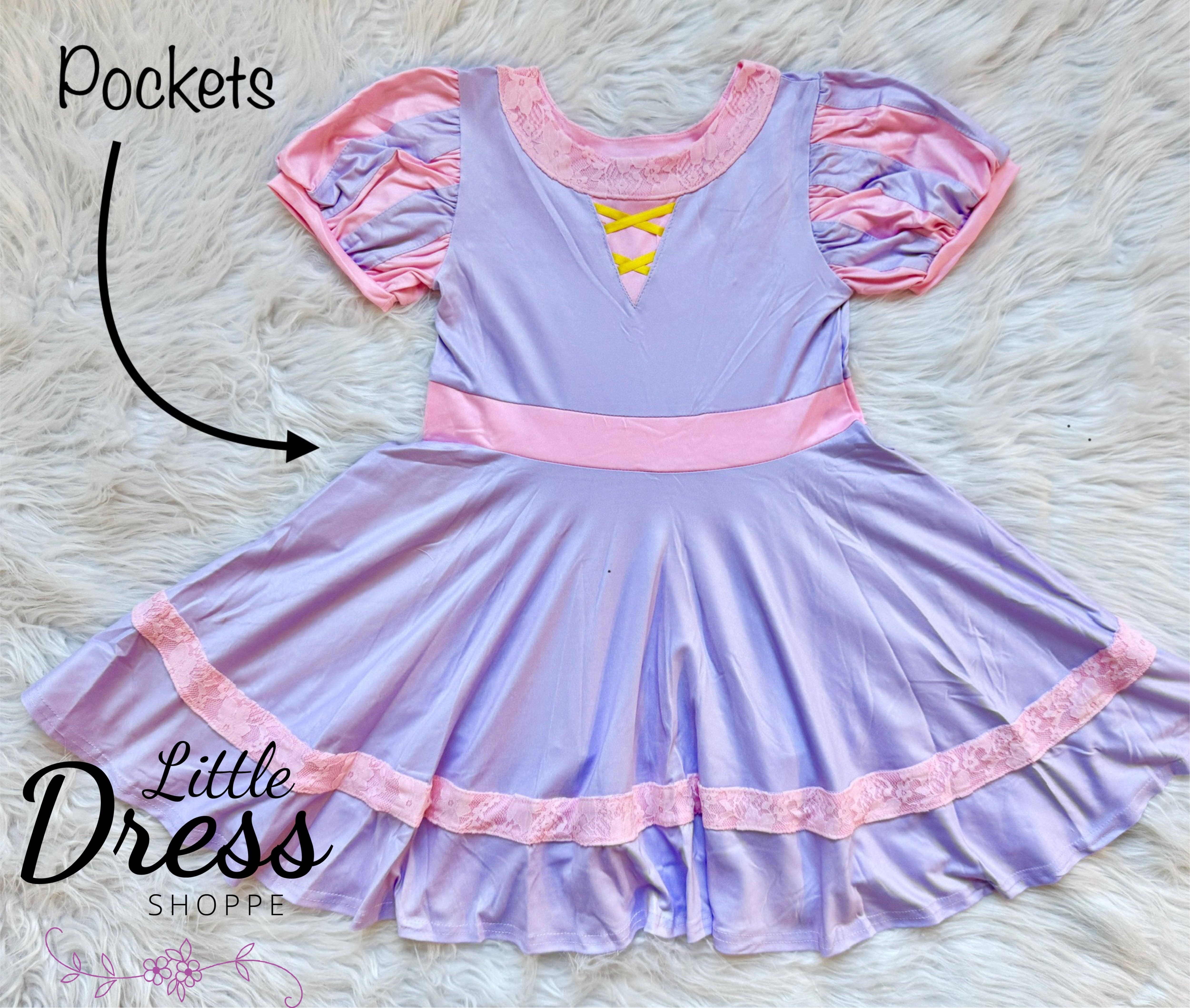 Little dress shoppe - Wholesale Dress - Kids - Rapunzel Twirly Dress0