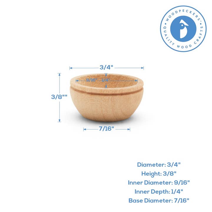 Woodpeckers Crafts - Wholesale Craft Supplies - Mini Wooden Bowls2
