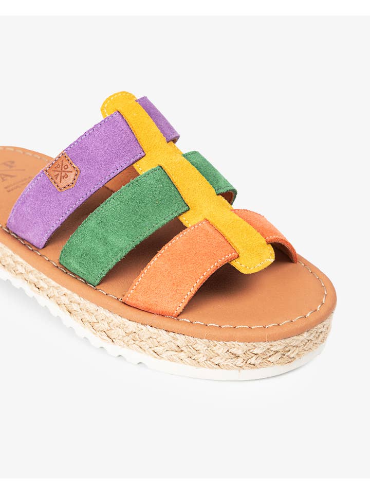 Multicolored Menorquina Platform Tao Suede Multicolor for wholesale on Faire