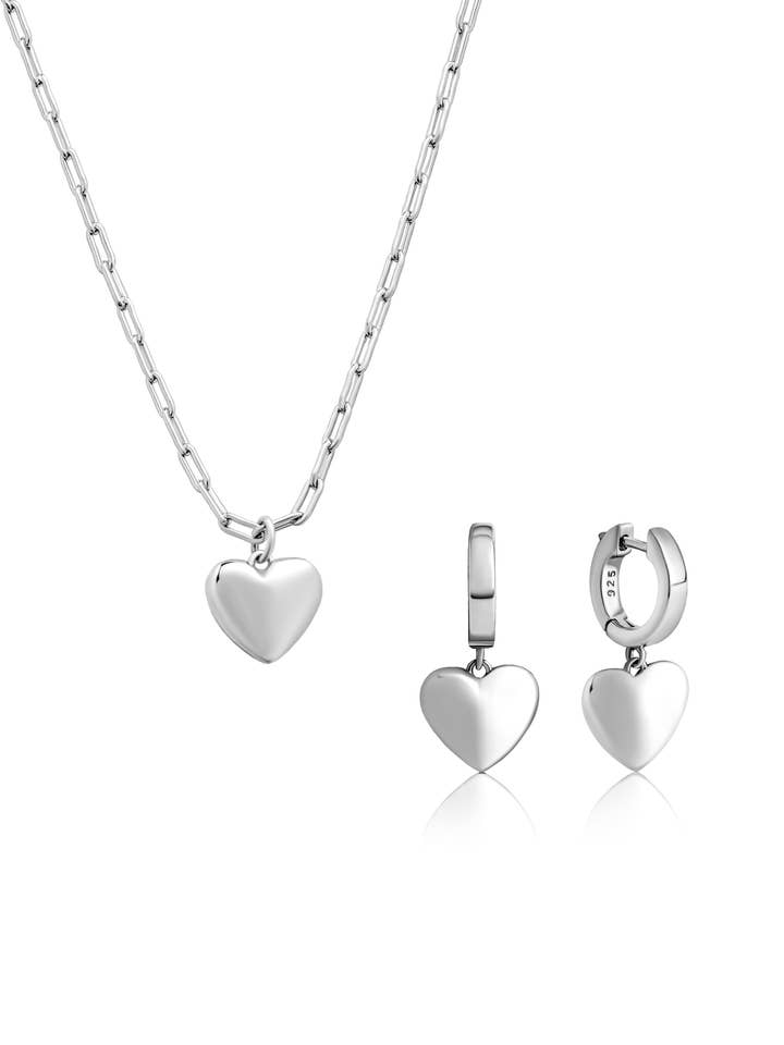 True Heart Örhängen & Halsband Set för wholesale av Tilary Limited