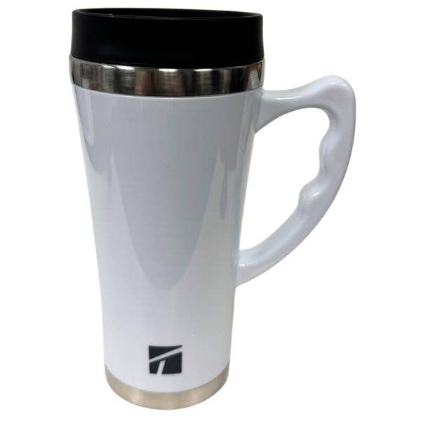 St. Louis Wholesale LLC - Wholesale Insulated Mug/Tumbler - Trudeau Mason Travel Mug - White 16OZ Stainless Steel #49891