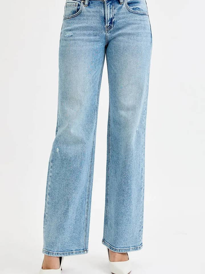 RISEN Full Size Low Rise Ankle Boyfriend Distressed Jeans Plus Size for wholesale by Queenado