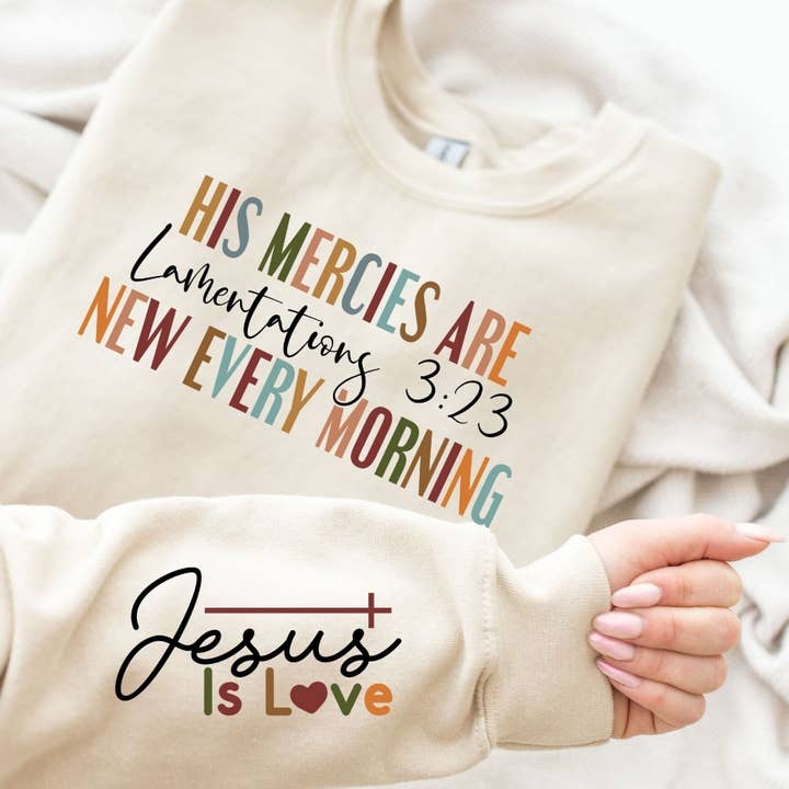 His Mercies Crewneck Sweatshirt for wholesale by My Carolina Moon