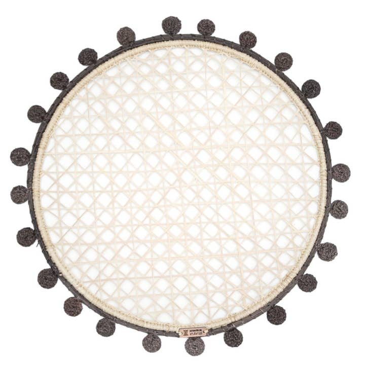 Macondo Forever - Wholesale Placemat - Pom-Edge Handwoven Iraca Placemat3