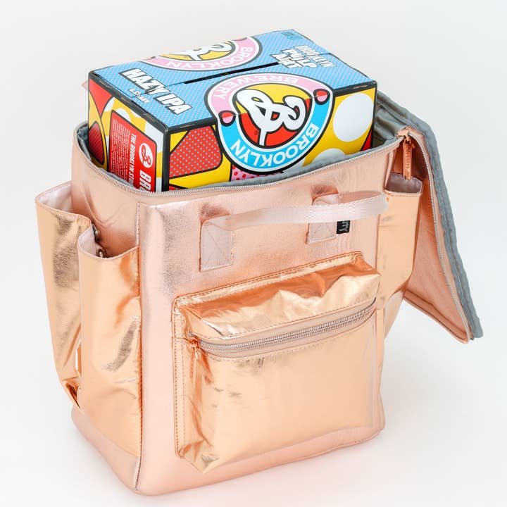 Fydelity - Wholesale Cooler/Cooler Bag - 91305: Chillout ClawCan 12Pak Fashion Cooler Bag- Rose Gold