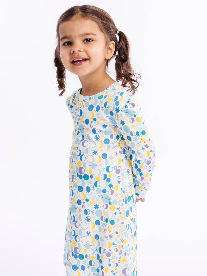 Many Moons Organic Pima Cotton Dodo Dress for wholesale by Dodo Banana