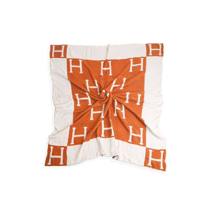 Orange Microfiber Cozy Blanket for wholesale on Faire1