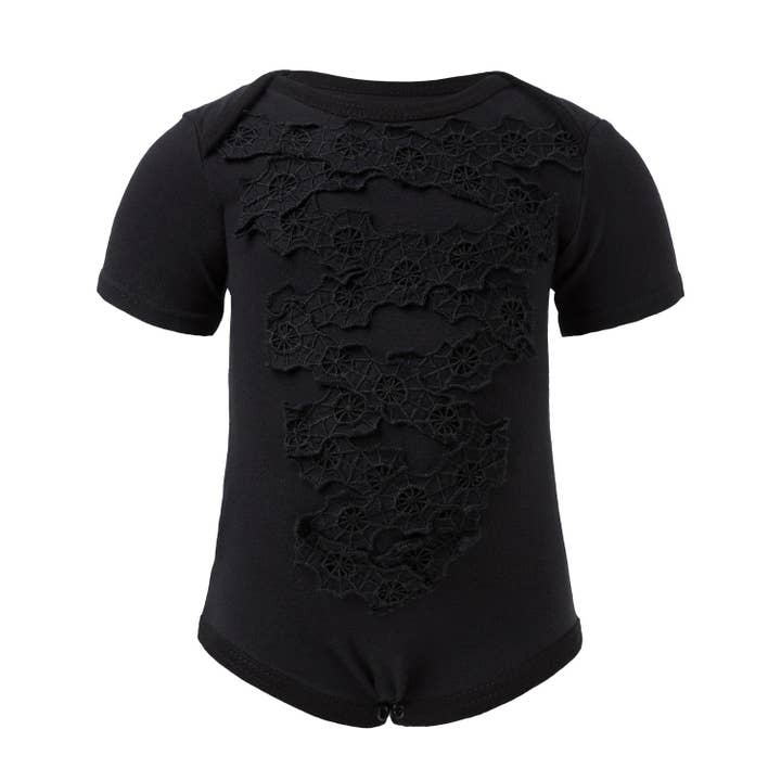 Infantium Victoria - Wholesale Bodysuit (Non-Footed) - Baby - Baby Girl Onesie with Spiderweb Lace