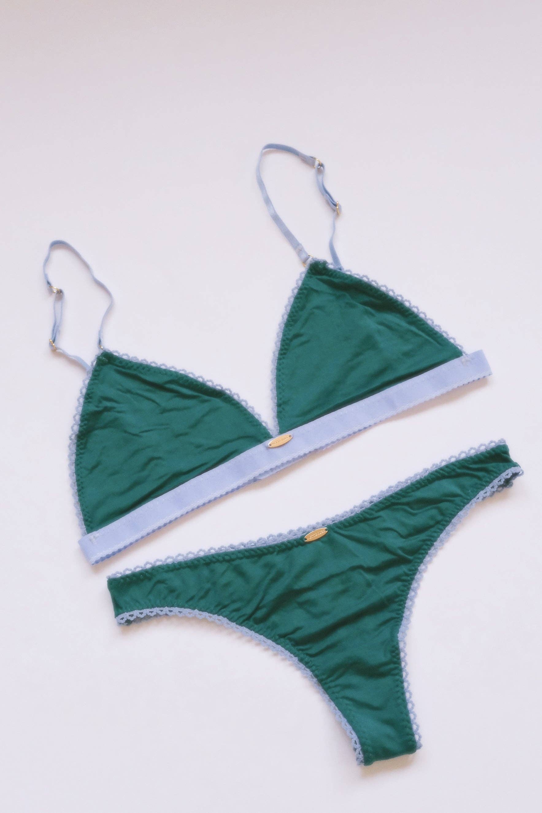 Troo. - Wholesale Bralette - Women's - Teal Bamboo Triangle Bralette1