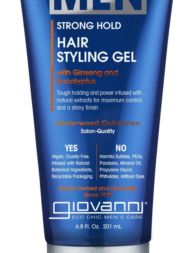 The Art of Giovanni® MEN Strong Hold Hair Styling Gel 6.8oz for wholesale by Giovanni Cosmetics