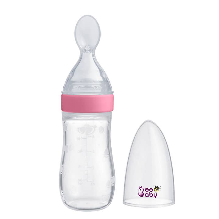 Beebaby Silicone Squeeze Food Feeder (Plastic Spoon) for wholesale by Beebaby