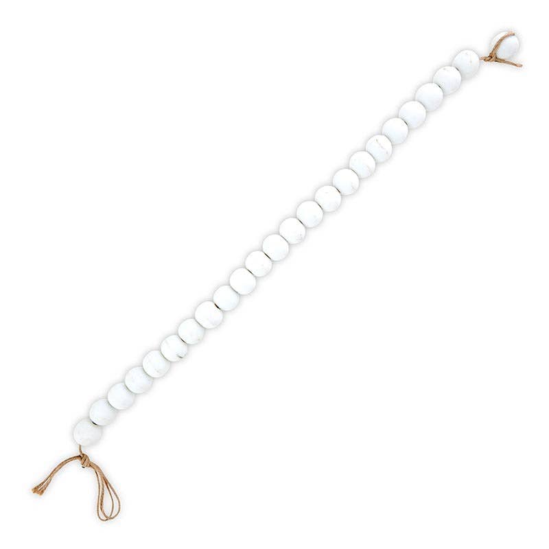 47th & Main (Creative Brands) - Wholesale Decorative Tabletop Object - Decor Beads - White Glass2