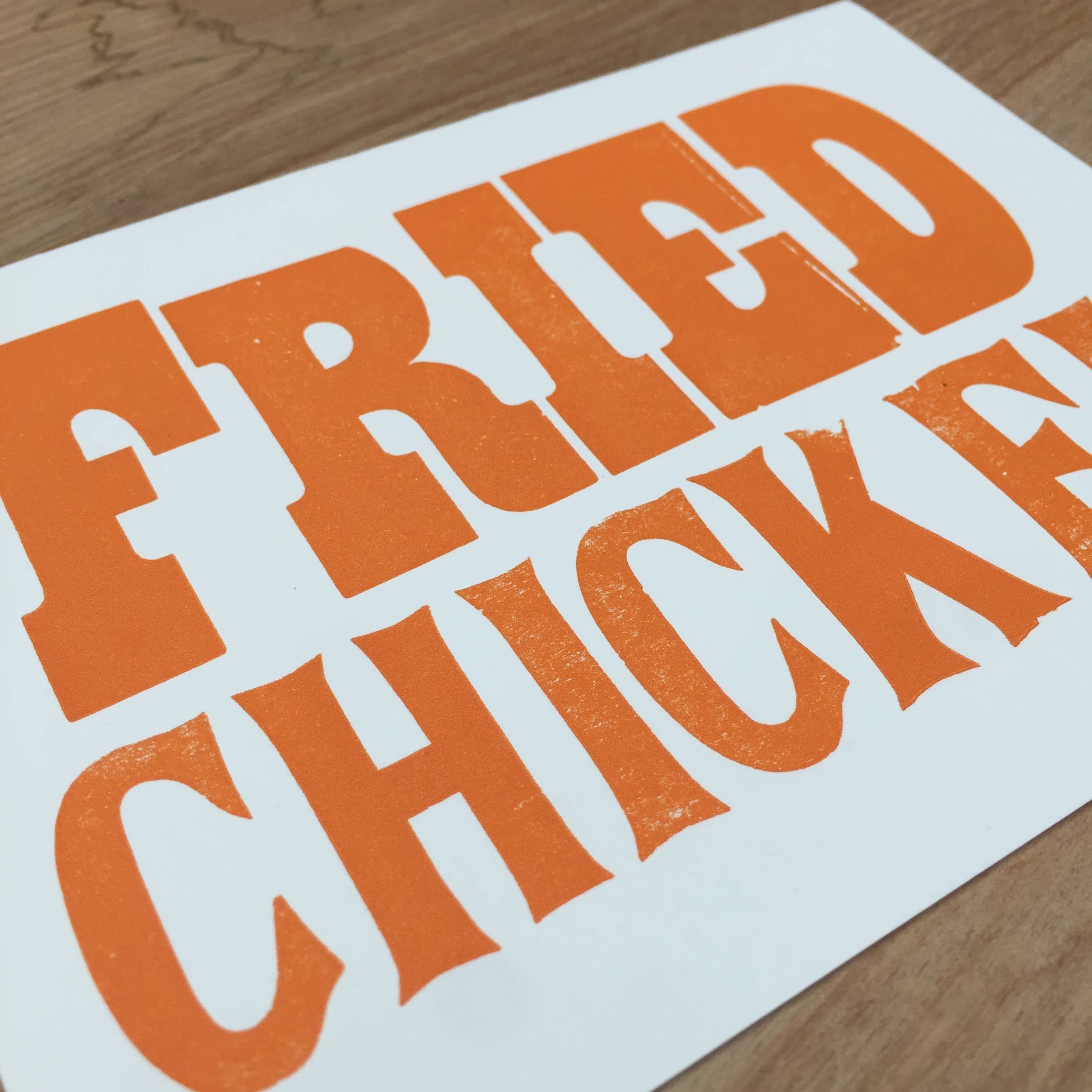 Pioneer House (formerly Yee-Haw) - Wholesale Everyday Greeting Card - Fried Chicken Letterpress Greeting Card4