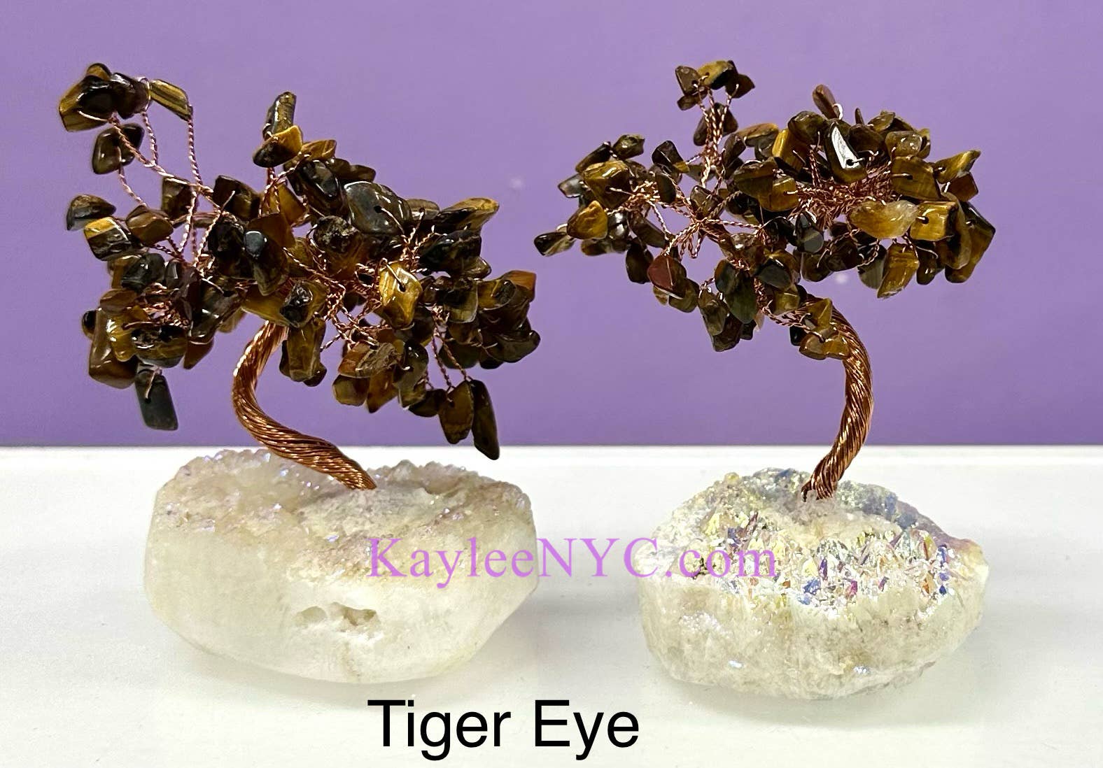 KayleeNYC - Wholesale Spiritual Stone/Crystal - Bonsai Tree with Angel Aura Base Crystal Healing5