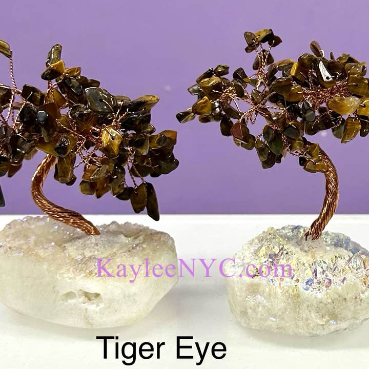 KayleeNYC - Wholesale Spiritual Stone/Crystal - Bonsai Tree with Angel Aura Base Crystal Healing5